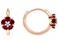 Red Mahaleo® Ruby And White Zircon 10k Rose Gold Earrings 0.51ctw