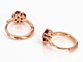 Red Mahaleo® Ruby And White Zircon 10k Rose Gold Earrings 0.51ctw