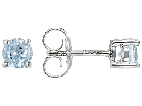 Arctic shops Blue & White Zircon Stud Earrings