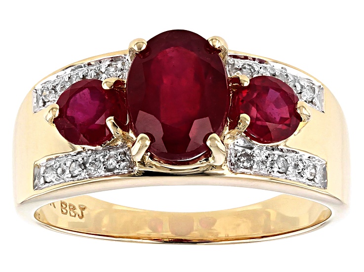 Ruby♥୨୧˙˳⋆﻿　1225 Mahaleo Ruby 10k Yellow Gold Ring 2.14ctw. - DCA101 | JTV