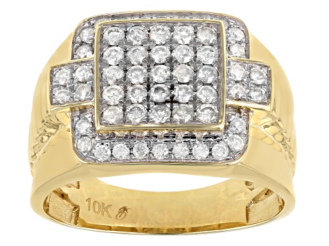 Diamond 10k Yellow Gold Mens Ring 1.00ctw - DDG094 | JTV.com
