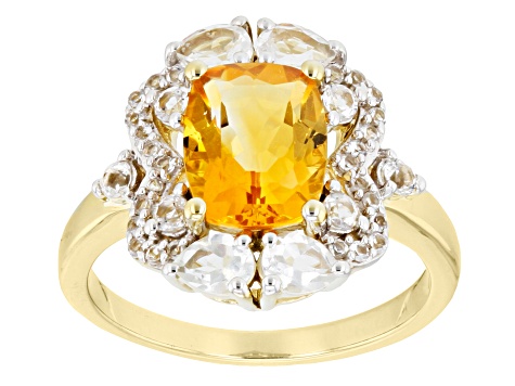 Yellow Citrine 18k Yellow Gold Over Sterling Silver Ring 2.37ctw