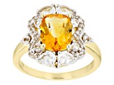 Yellow Citrine 18k Yellow Gold Over Sterling Silver Ring 2.37ctw