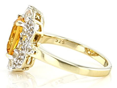 Yellow Citrine 18k Yellow Gold Over Sterling Silver Ring 2.37ctw