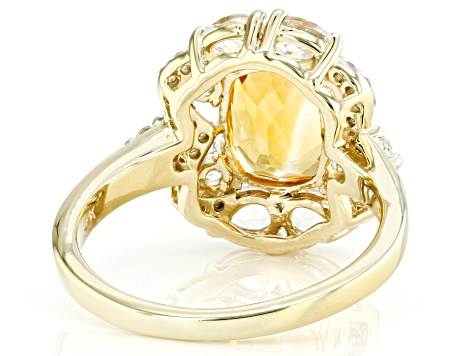 Yellow Citrine 18k Yellow Gold Over Sterling Silver Ring 2.37ctw
