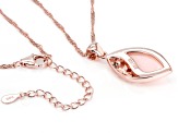 Pink Opal 18k Rose Gold Over Sterling Silver Pendant With Chain