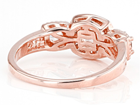 Peach Morganite 14K Rose Gold Over Sterling Silver Ring 0.99ctw