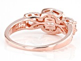 Peach Morganite 14K Rose Gold Over Sterling Silver Ring 0.99ctw