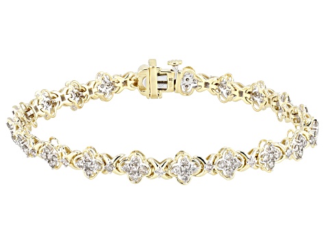 Diamond 10k Yellow Gold Tennis Bracelet 2.00ctw