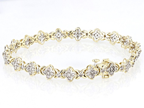 Diamond 10k Yellow Gold Tennis Bracelet 2.00ctw