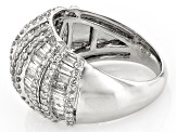 White Diamond 10k White Gold Cluster Ring 2.00ctw