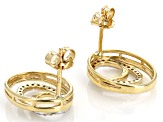 White Diamond 10k Yellow Gold Drop Earrings 0.20ctw