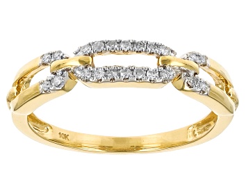 White Diamond 10k White Gold 7-Stone Band Ring 0.45ctw