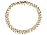 Champagne Diamond 10k Yellow Gold Tennis Bracelet 4.00ctw