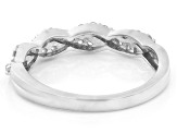 White Diamond 10k White Gold Band Ring 0.33ctw