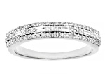 White Diamond 10k White Gold Band Ring 0.33ctw