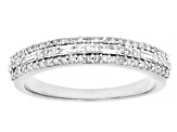 White Diamond 10k White Gold Band Ring 0.33ctw