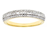 White Diamond 10k Yellow Gold Band Ring 0.33ctw