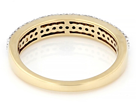 White Diamond 10k Yellow Gold Band Ring 0.33ctw