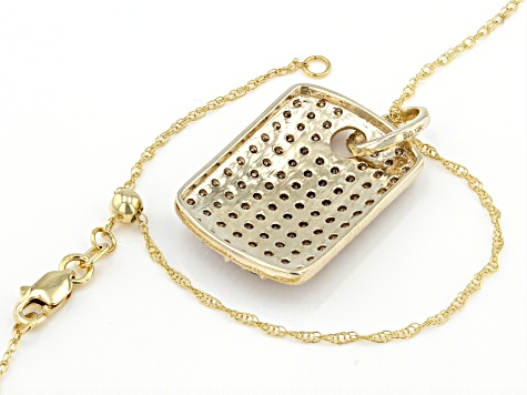 Candlelight Diamonds™ 10k Yellow Gold Cluster Pendant With Adjustable Rope Chain 2.40ctw