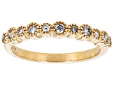 White Diamond 10k Yellow Gold Band Ring 0.25ctw