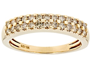 Candlelight Diamonds™ 10k Yellow Gold Band Ring 0.55ctw