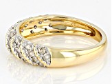 White Diamond 10k Yellow Gold Band Ring 0.50ctw