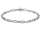 White Diamond 10k White Gold Tennis Bracelet 1.00ctw