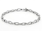 White Diamond 10k White Gold Tennis Bracelet 1.00ctw