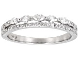 White Diamond 14k White Gold Band Ring 0.33ctw