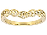 Light Yellow Diamond 10k Yellow Gold Band Ring 0.40ctw