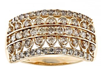Picture of Candlelight Diamonds™ 10k Yellow Gold Wide Band Ring 0.85ctw