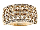 Candlelight Diamonds™ 10k Yellow Gold Wide Band Ring 0.85ctw