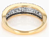 White Diamond 10k Yellow Gold Band Ring 0.75ctw