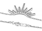 White Diamond 10k White Gold Graduated Necklace 0.33ctw