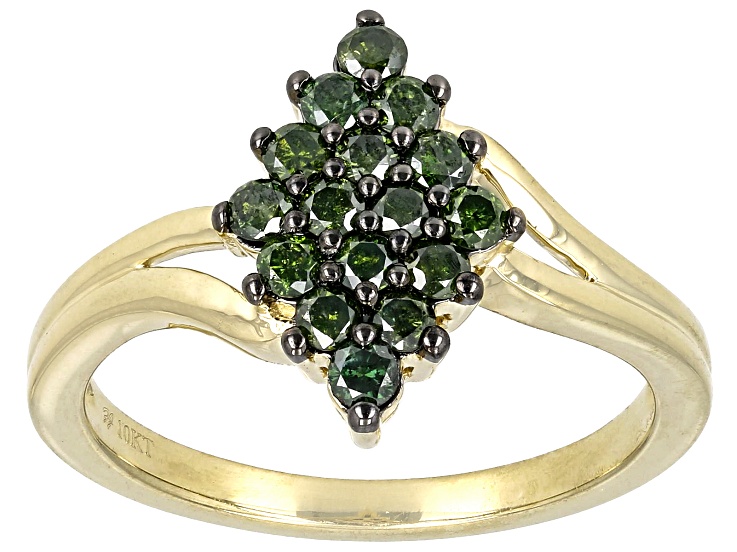 ネイタルデザイン 38-KT SOTE ver. YELLOW GREEN Blue Tanzanite 18k Yellow Gold Over Sterling Silver Ring
