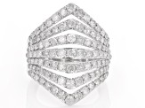 Diamond 10k White Gold Cocktail Ring 3.00ctw