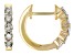White Diamond 10k Yellow Gold Huggie Hoop Earrings 0.50ctw