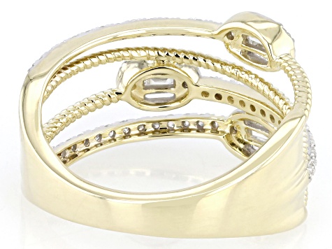 Fine 10k Two-Tone Gold Lucky Charm Ring – Open Design With Owl, Clover, Elephant & More, Size 10.25 - View #2