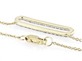 White Diamond 10k Yellow Gold Bar Necklace 0.33ctw