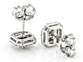 White Diamond 10k White Gold Cluster Stud Earrings 0.25ctw
