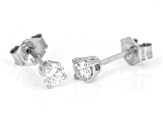 White Lab-Grown Diamond F VS 10k White and Yellow Gold Solitaire Stud Earring Set of 2 Pairs 0.50ctw