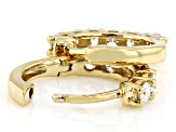 White Lab-Grown Diamond H SI1 Rhodium & 14k Yellow Gold Over Silver Earrings Set Of 2 Pairs 2.00ctw