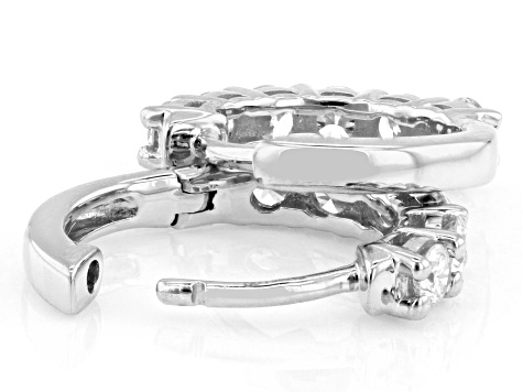 White Lab-Grown Diamond H SI1 Rhodium & 14k Yellow Gold Over Silver Earrings Set Of 2 Pairs 2.00ctw