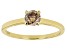 Champagne Diamond 10K Yellow Gold Ring 0.50ctw