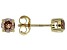 Champagne Diamond 10K Yellow Gold Earrings 0.50ctw
