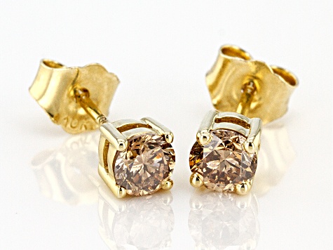 jtv champagne diamond earrings