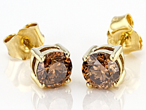 jtv champagne diamond earrings