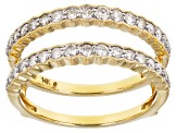 White Diamond 14k Yellow Gold Ring Guard 0.50ctw