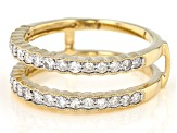 White Diamond 14k Yellow Gold Ring Guard 0.50ctw